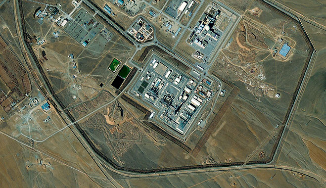 Satellite image of Arak Nuclear Reactor in Iran