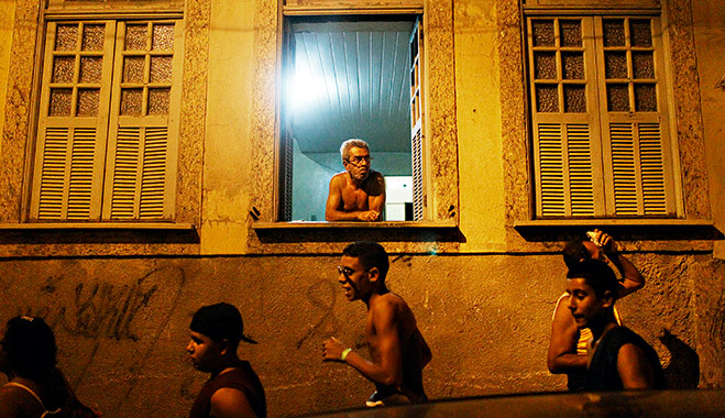 Revellers march through the port district in Rio. It is hoped the redevelopment can help shed the area’s party-town image