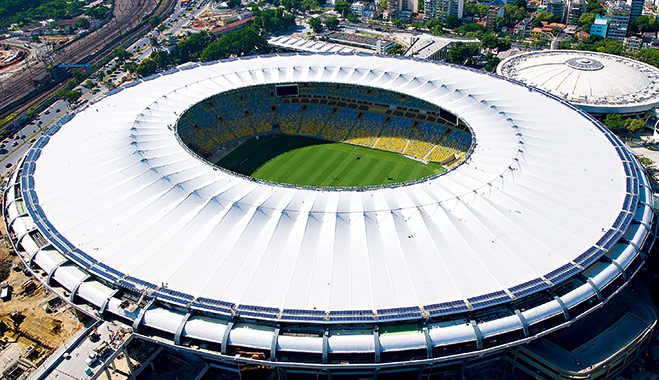 The Mario Filho (Maracana) stadium in Rio de Janeiro. It will host the upcoming Confederations Cup, the 2014 World Cup and the 2016 Summer Olympics