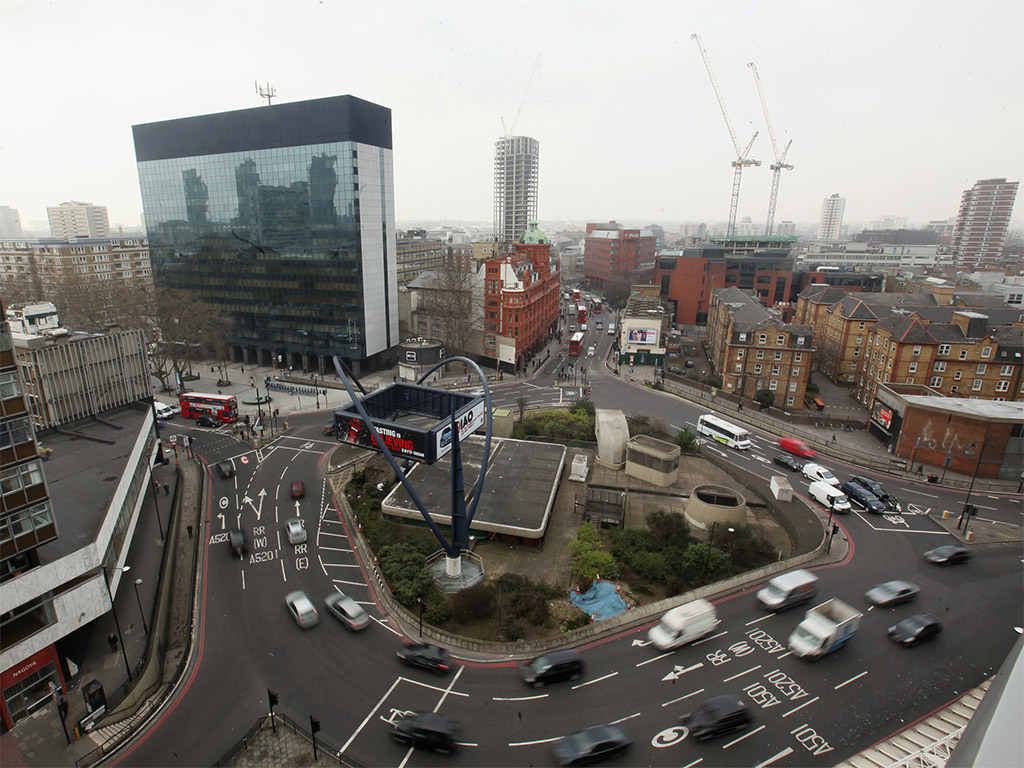 The Silicon Roundabout in Old Street: some have argued that the tech hub is no more than a marketing exercise to promote London business, with numerous entrepreneurial flops to prove it