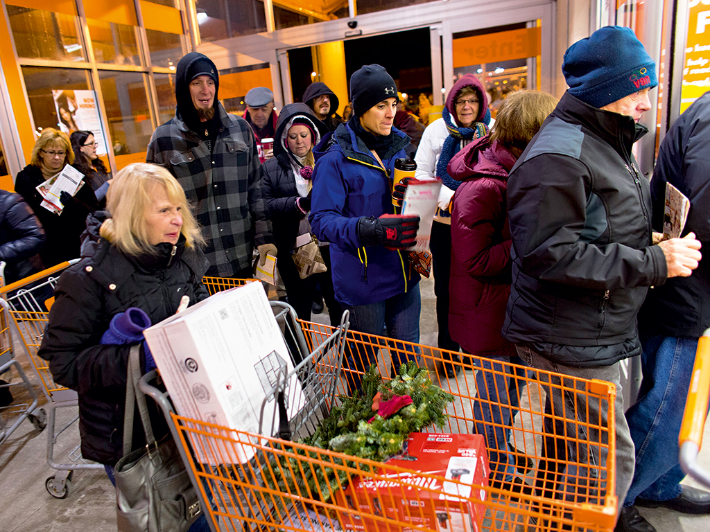 Black Friday shoppers at Walmart-rival  Home Depot