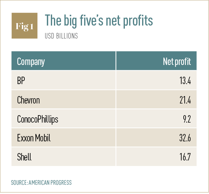The big five's net profits