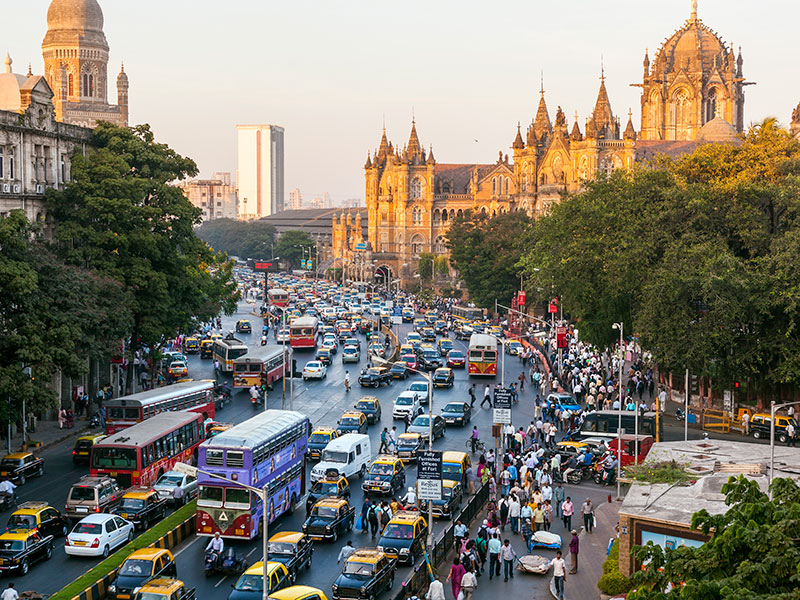 Mumbai, India. India and China both report impressive GDP growth on a regular basis, but only India made the list of the world's top five fastest-growing economies