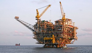 An oil rig off the coast of Angola