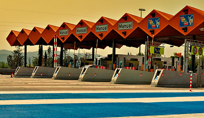 A toll station in Spain. With PPP’s increasing in the country, the privatisation of some roads has seen vast improvements to the country’s infrastructure