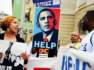 Workers in America champion President Obama's intent to increase the minimum wage. Several economists have criticised the proposed increase, arguing that it could 'destroy' jobs and sabotage economic growth