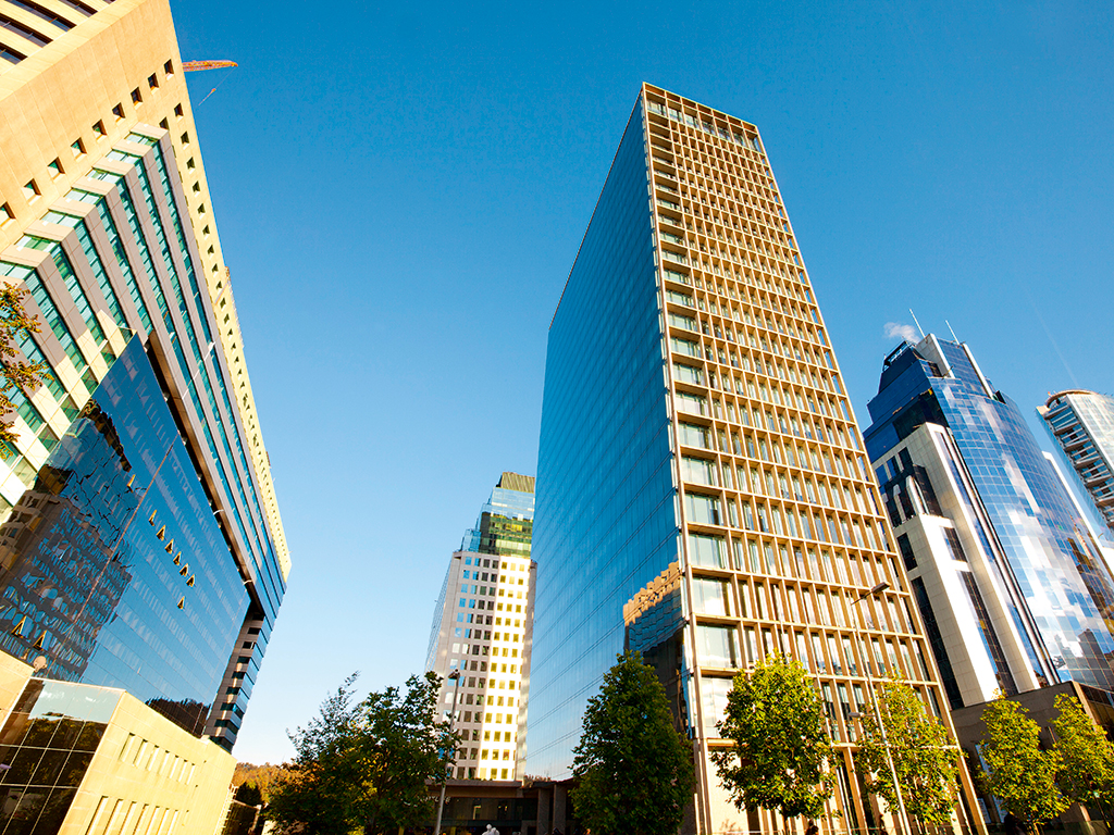 Financial district, Santiago, Chile. The Chilean government has done much to improve investment in the region, refining tax systems, regulations and start-up programmes