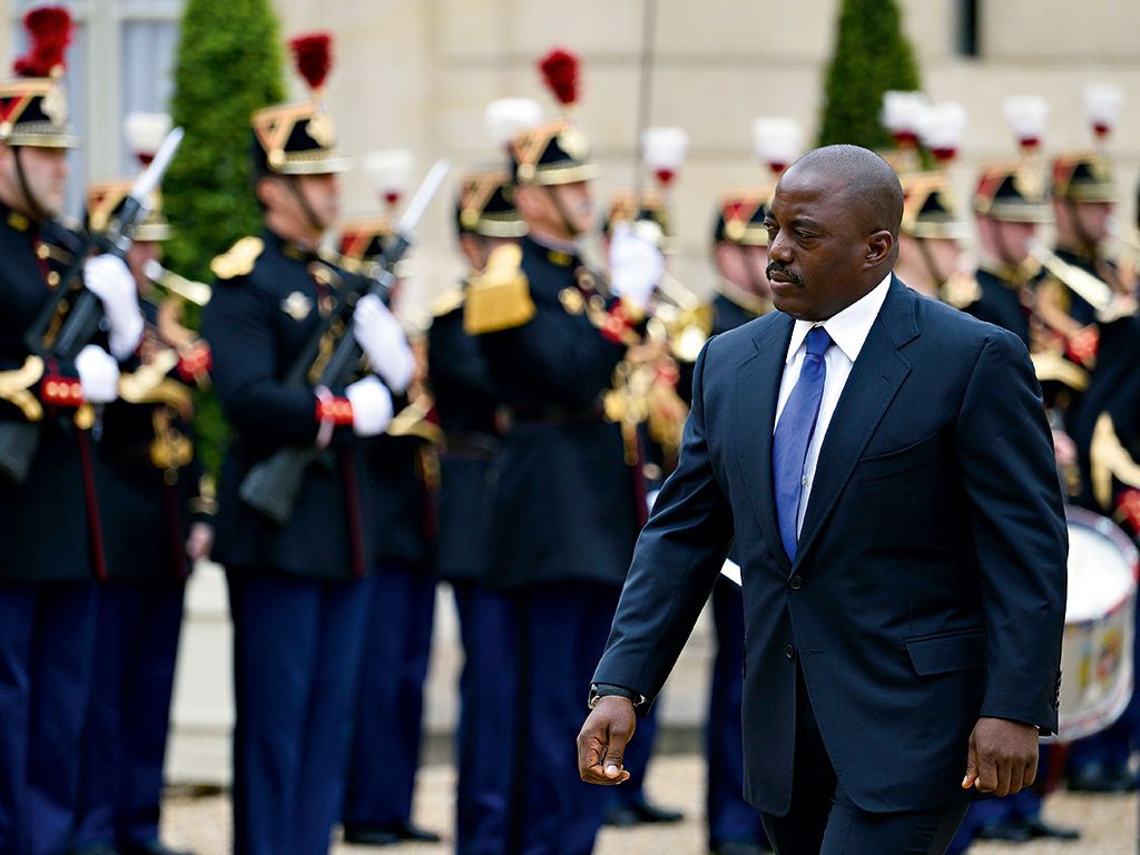Democratic Republic of Congo President Joseph Kabila arrives at the Élysée Palace in Paris. The President has been striving for greater economic prosperity in the country