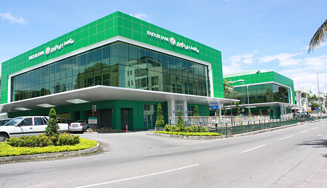 Baiduri Bank Headquarters in Kiarong. The bank has the largest card member base in Brunei