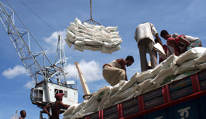 Workers at the Port of Chittagong – the principal port in Bangladesh. The country’s expanding workforce has helped its economy grow