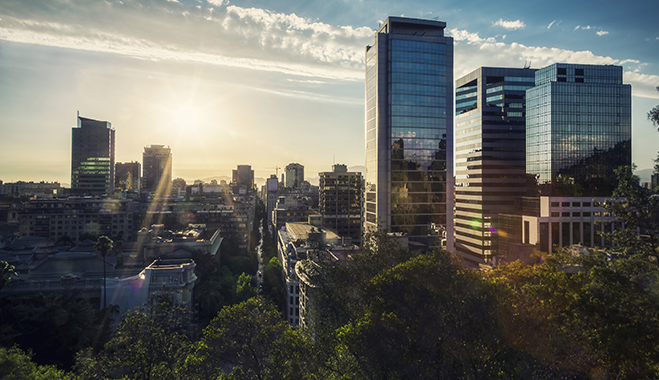 The financial centre in Santiago, where Bci’s headquarters are. The country's economic growth has not remained unnoticed by investors, as it became the top ranking Latin American country in the World Economic Forum's Global Competitiveness Index 2013-2014