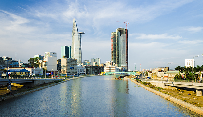 District 1, the financial district, Ho Chi Minh City, where Ocean Bank has branches. The institution is rapidly adjusting its business models to promote excellence in retail banking