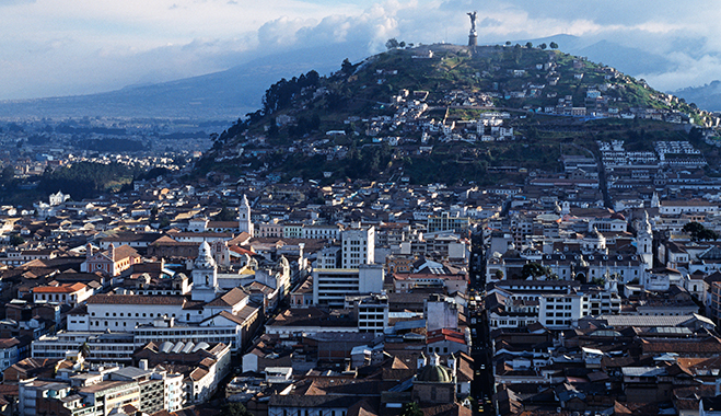 A view over Quito, Ecuador, where Banco Capital is based. The bank has taken great care to develop its human capital and technology services in order to increase customer loyalty