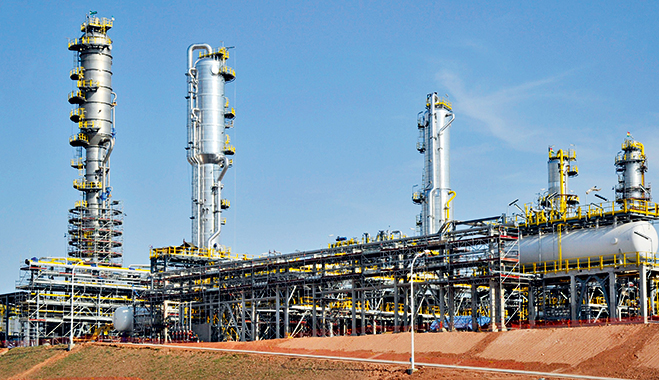 The gas separation and liquefaction plant Gran Chaco, in the town of Yacuiba, in the southern Bolivian state of Tarij