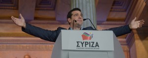 Syriza's charismatic leader Alexis Tsipras celebrates his party's victory in the Greek elections yesterday. There is an increasing chance that Syriza will soon leave the Eurozone