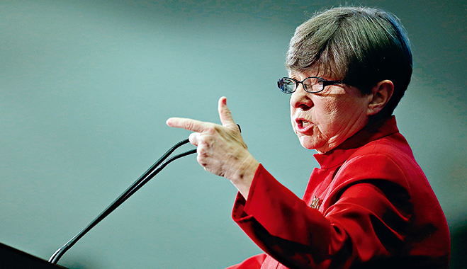 SEC Chairwoman Mary Jo White speaks at the SEC 2014 Conference. She has been attempting to enhance risk monitory and regulatory safeguards to the asset management industry