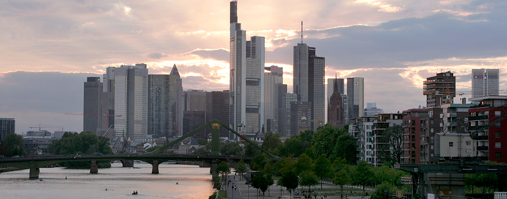 Frankfurt, Germany. The city has opened its doors to Kuveyt Turk Bank, a sharia-compliant institution. The bank will follow Islamic finance principles, such as not charging interest on loans, and remains open to non-Muslims