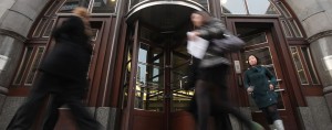 People walk past the Goldman Sachs building in central London. The bank has warned what the effects of a Brexit might be