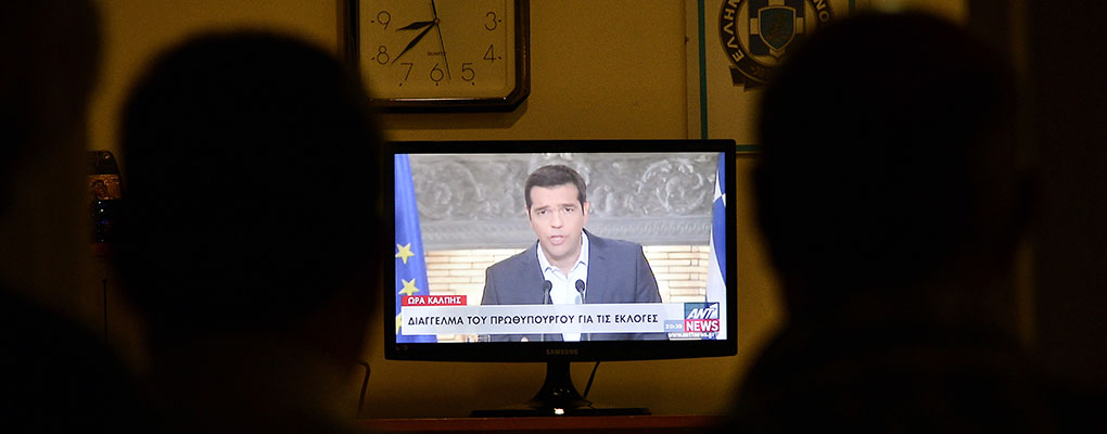 Greek prime minister Alexis Tsipras resigned in a television address, calling for the country to have a snap election
