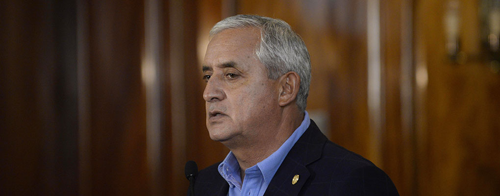Disgraced Guatemalan president Otto Pérez Molina, who has been banned from leaving his country