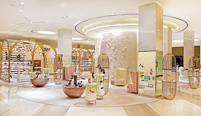 The Level Shoe District store in Dubai, which stocks luxury items brought to the region by Chalhoub