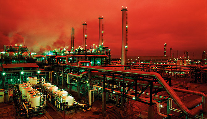 An oil refinery in Villahermosa, Mexico. The country’s oil production has increased over the years, but international investment is yet to gain traction