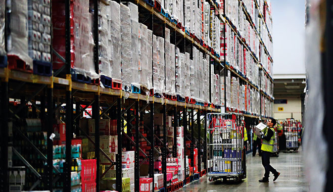 One of Tesco’s distribution plants. The supermarket has been investigated for alledgedly threatening to delay payments in order to gain discounts