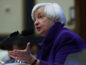 Janet Yellen testifies before the House Financial Services Committee on September 28 in Washington DC