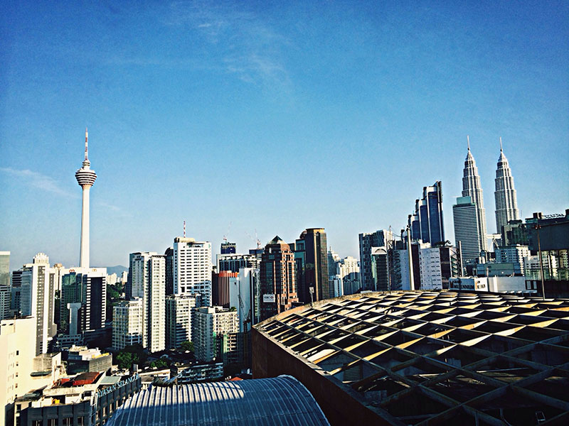 Cityscape and Skyline with skyscrapers in Kuala Lumpur 