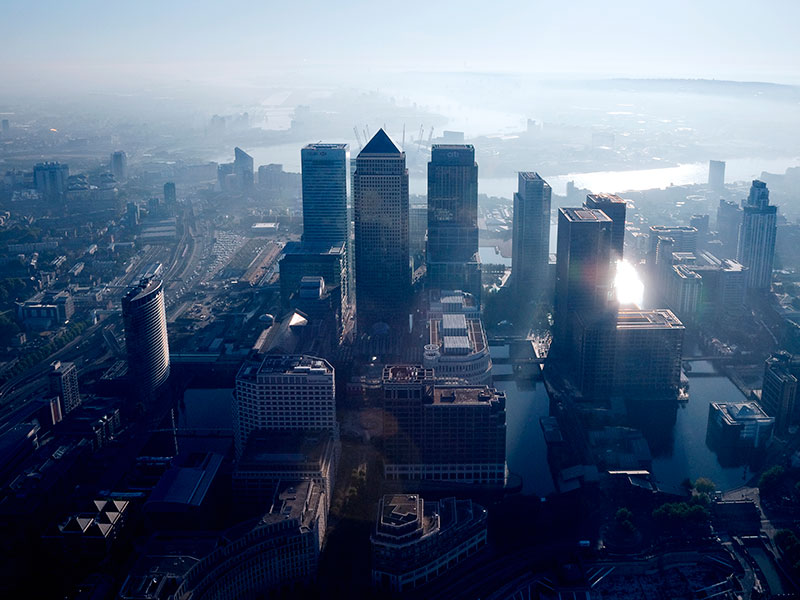 Canary Wharf, London. Although many jobs are expected to relocate from the city in the wake of Brexit, it is likely that the majority of these will be smaller, back-office roles