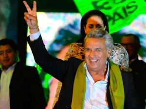 Lenín Moreno upon his victory in the Ecuadoran presidential election on April 2. Moreno's left wing policies are unlikely to spark the economic development that Ecuador desperately needs