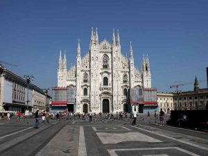 The Duomo cathedral in Milan, where BNP Paribas' headquarters are