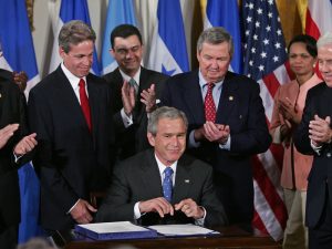 US President George Bush signed CAFTA-DR in August, 2004