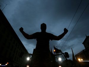 A farmer protests against the Greek government. A series of poor decisions by the country's leaders devastated its economy and led to widespread anger