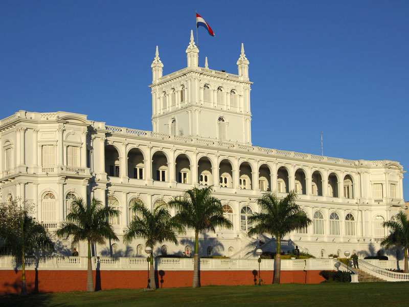 The Palacio de López in Asuncion, Paraguay. The country continues to be plagued by political corruption and the trade of illicit goods