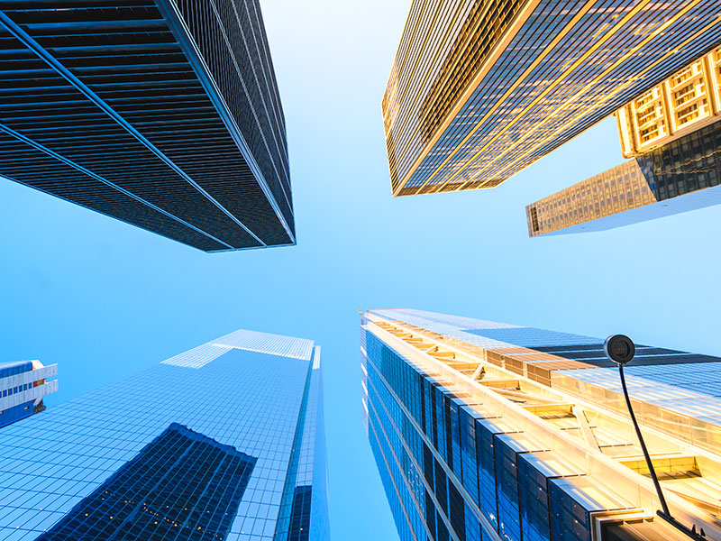 Skyscrapers near the New York Stock Exchange