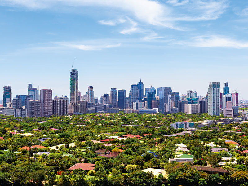 Business district of Metro Manila, Philippines
