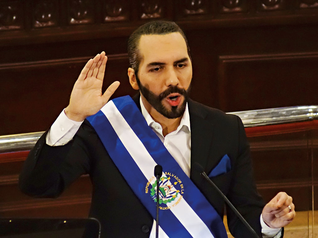 Nayib Bukele, President of El Salvador, the first country in the world to adopt bitcoin as legal tender